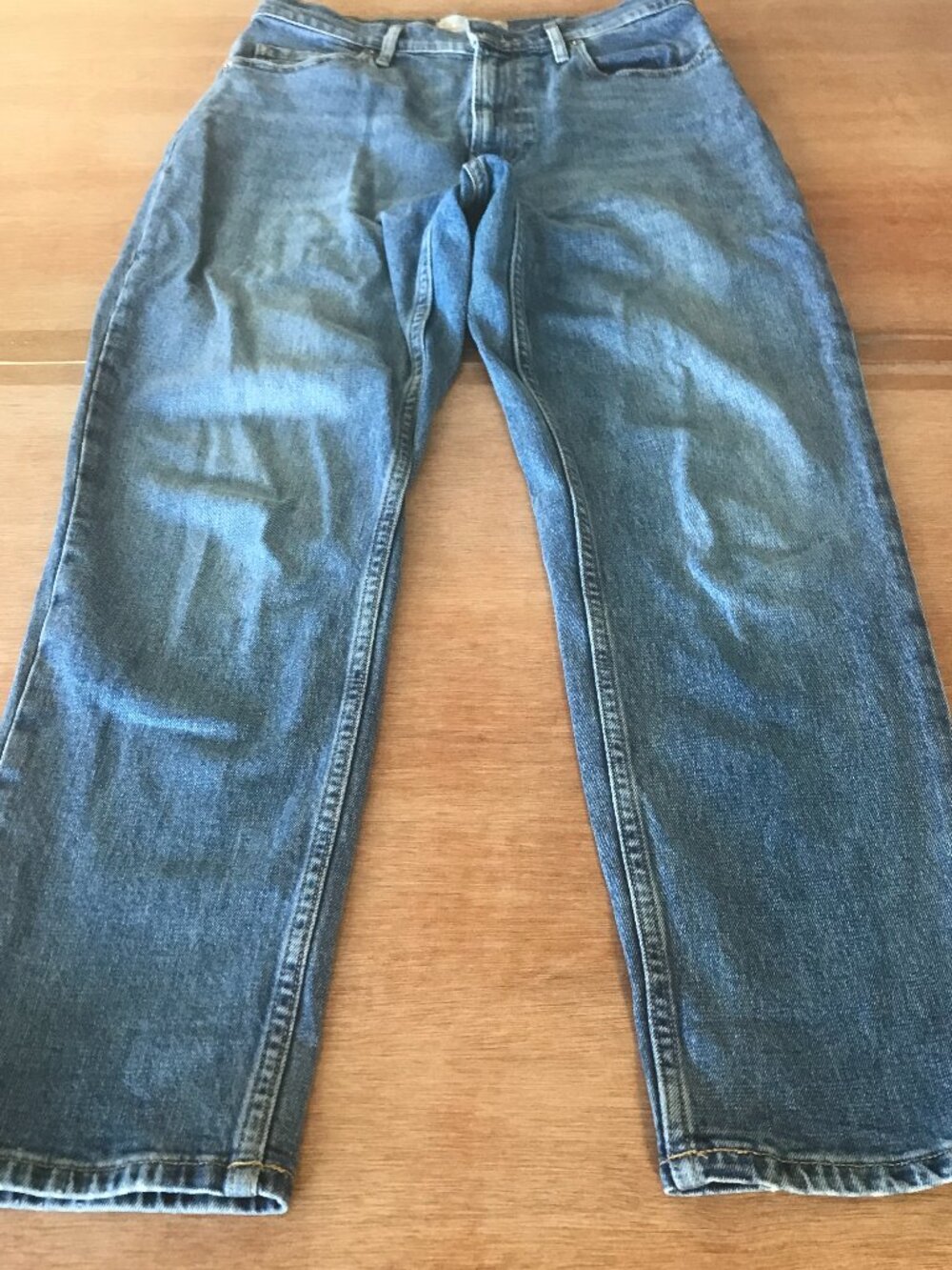 Everlane The Original Cheeky Crop Jeans Women 26 Blue High Rise Medium Wash